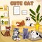 6 PCS Needle Felting Kit, Animal Needle Felting Beginner Kits Wool Felt Needle Felting Tools with Instruction for DIY Craft Animal Home Decoration (Cute Cat)
